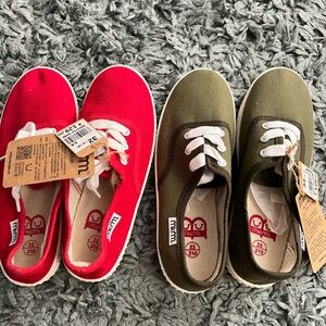 NWT:M&M'S Kids Sneakers - Red and Green shoes… Selling Both Pairs.